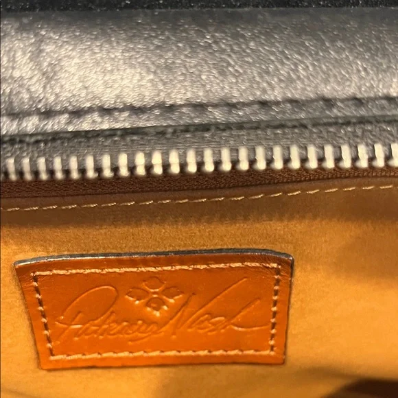 Patricia Nash Heritage Black Leather Chantilly Shoulder Satchel Tote Bag - Picture 15 of 16